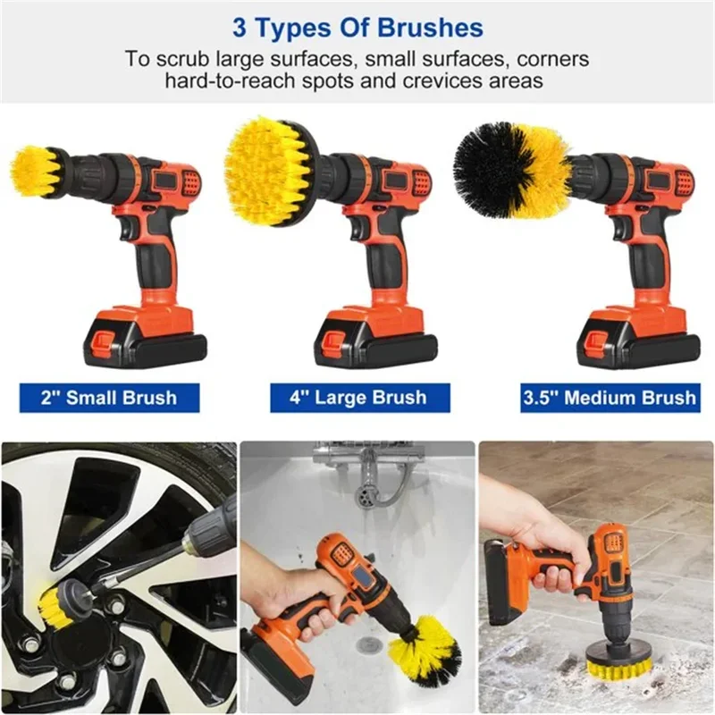 Drill Brush Attachment Set