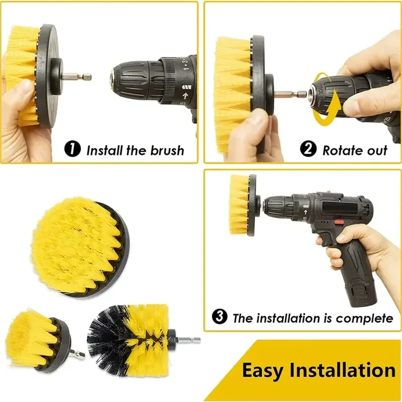 Drill Brush Attachment Set