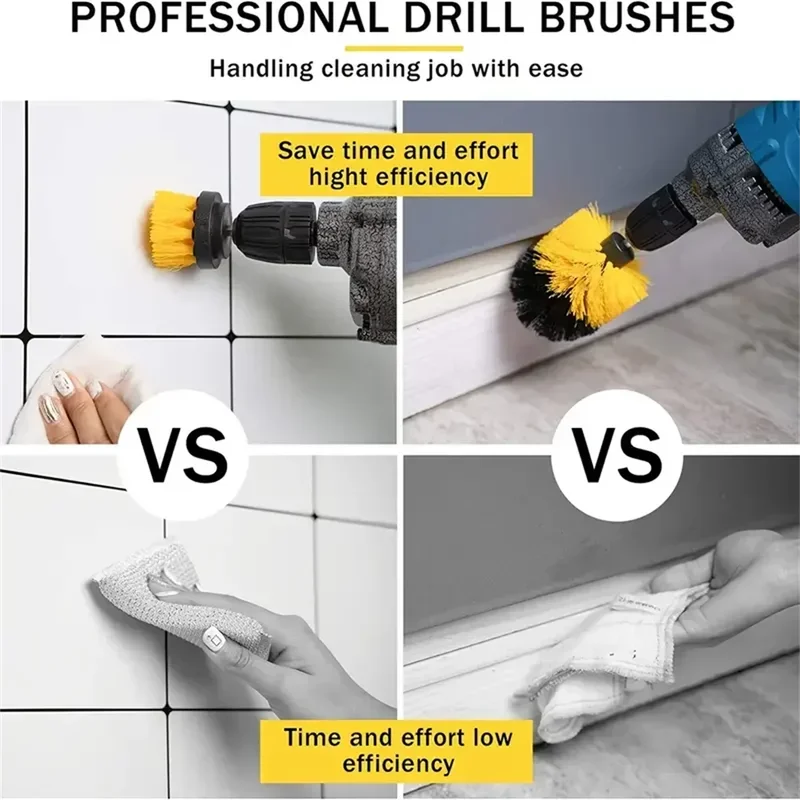 Drill Brush Attachment Set