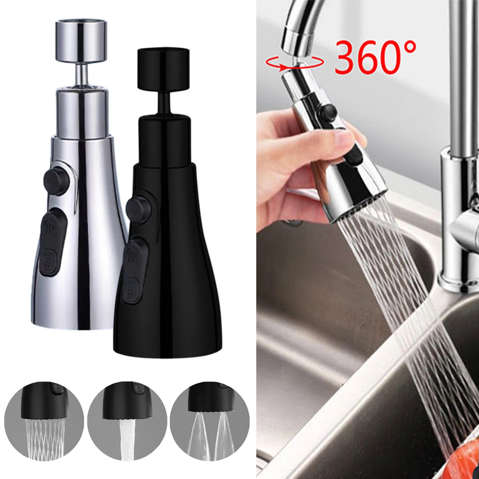 360° Rotating Kitchen Faucet Extender