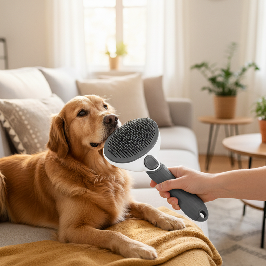 Pet Grooming Brush Lifestyle