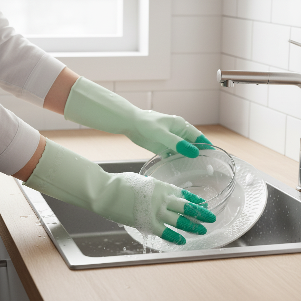 Silicone Dishwashing Gloves Lifestyle